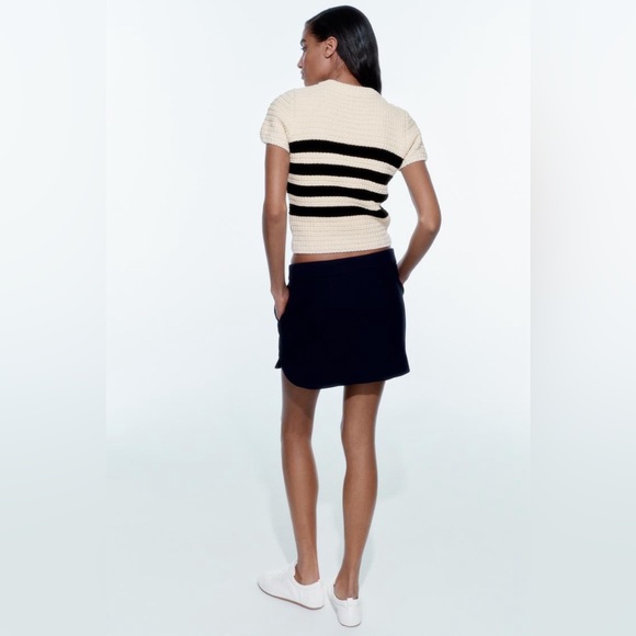 ZARA BLOGGER FAVORITE STRIPED KNIT SWEATER - Picture 4 of 11
